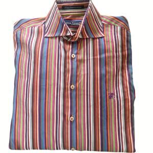 Edo Popken Limited Edition Multicolor Striped Long Sleeve Shirt GUC Small Unisex